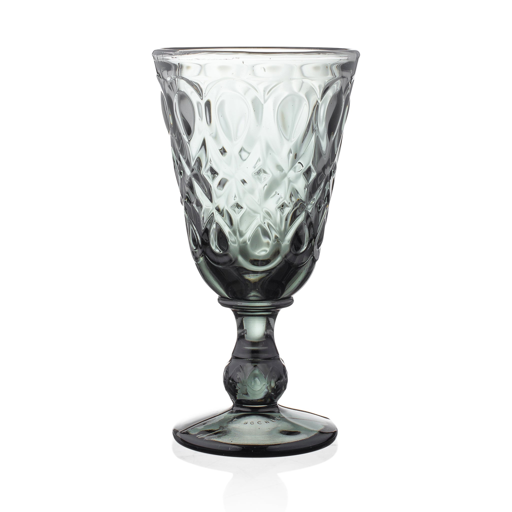 Grey Vintage Wine Glass S/6