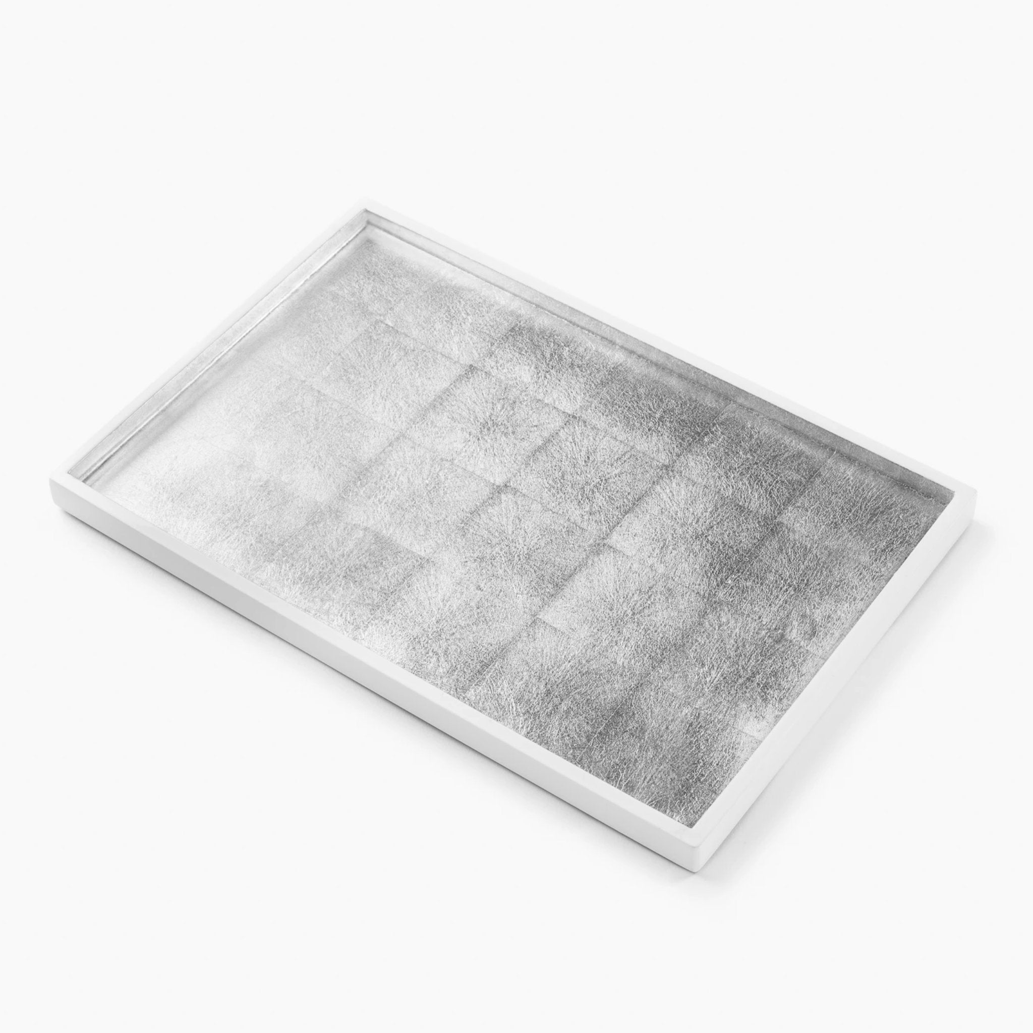 White Metallic Lined Tray