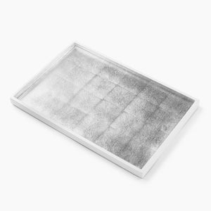 White Metallic Lined Tray