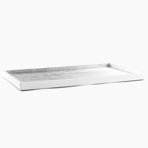 White Metallic Lined Tray