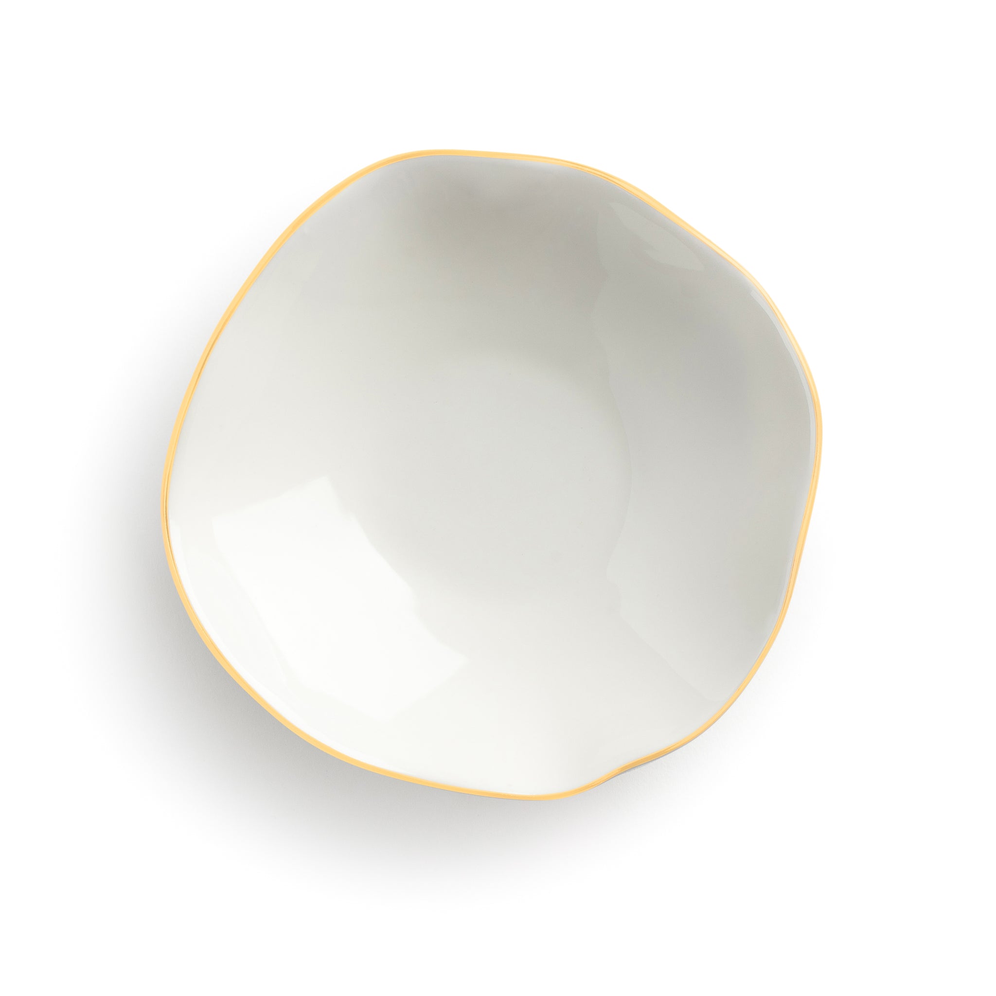 Champagne Gold Rim Organic Bowl