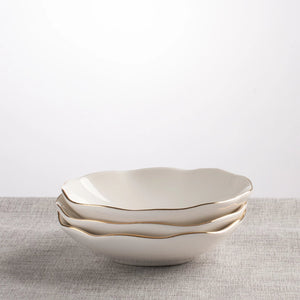 Champagne Gold Rim Organic Bowl