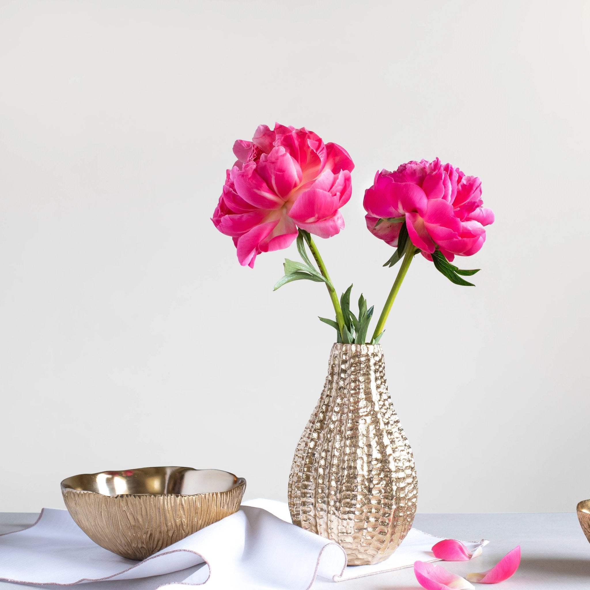 Gold Textured Bud Vase