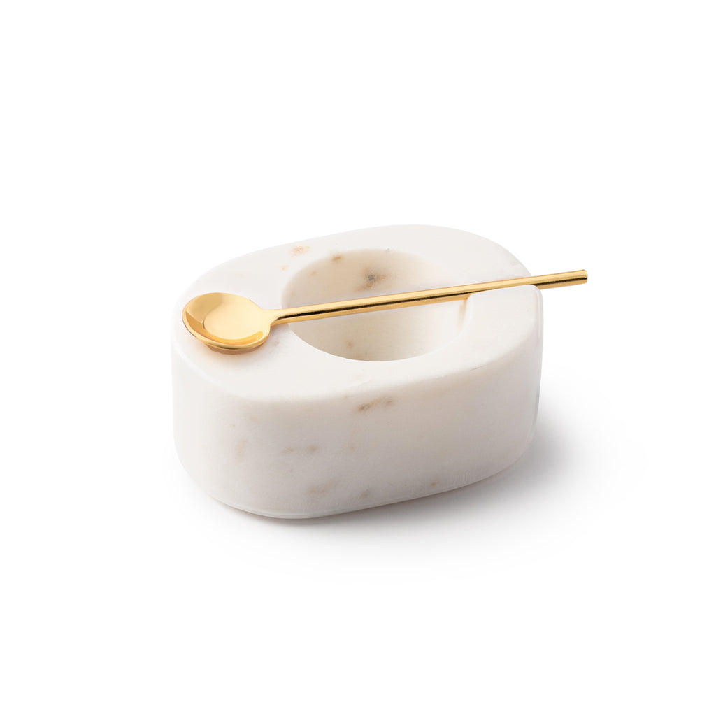 Noir Gifts Marble Salt Bowl